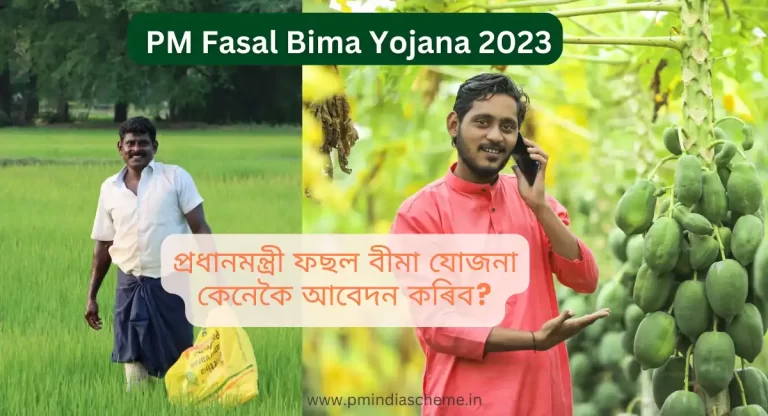 Pradhan Mantri Fasal Bima Yojana (PMFBY),প্ৰধানমন্ত্ৰী শস্য বীমা আঁচনি ২০২৩,PM Fasal Bima Yojana 2023 how to apply know in Assamese