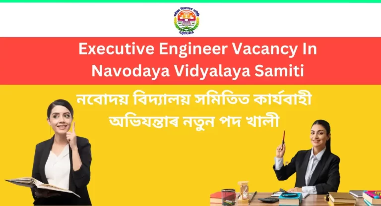 Executive Engineer Vacancy In NVS