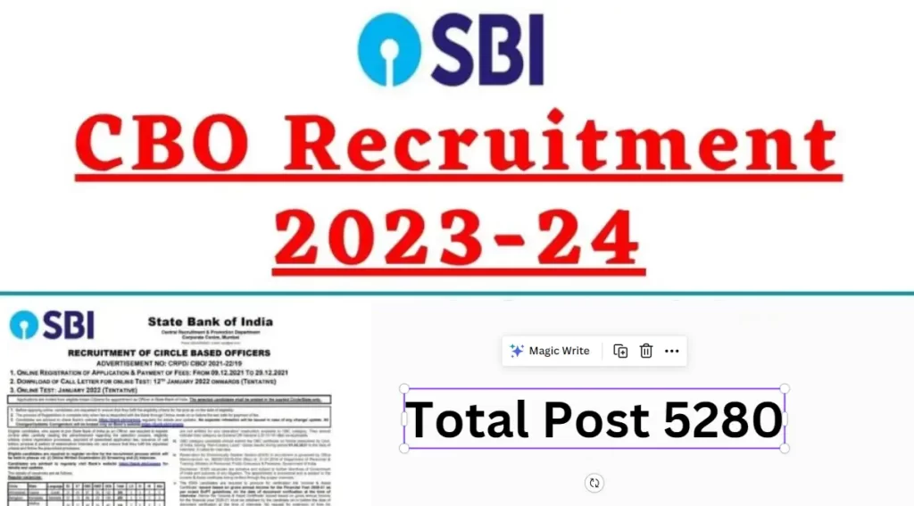 SBI CBO 2024 Recruitment:এছ.বি.আই. CBO 2024 নিযুক্তি | Online Apply, Important Dates, Eligibility, Exam Pattern, Syllabus  এছবিআই চিবিঅ
