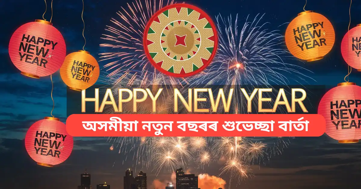 অসমীয়া নতুন বছৰৰ শুভেচ্ছা বাৰ্তা Happy New Year 2025 Wishes in Assamese