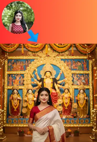 Durga puja trending image prompts for girl