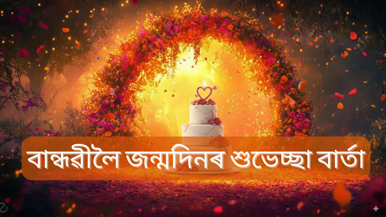 Happy Birthday to my friend message in Assamese: বান্ধৱীলৈ জন্মদিনৰ শুভেচ্ছা বাৰ্তা
