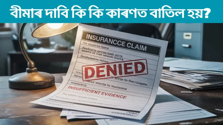 What causes an insurance claim failure?: বীমাৰ দাবি কি কি কাৰণত বাতিল হয়?